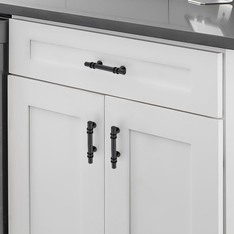Modern Matte Black Cabinet Handles – 25-Pack by Ravinte