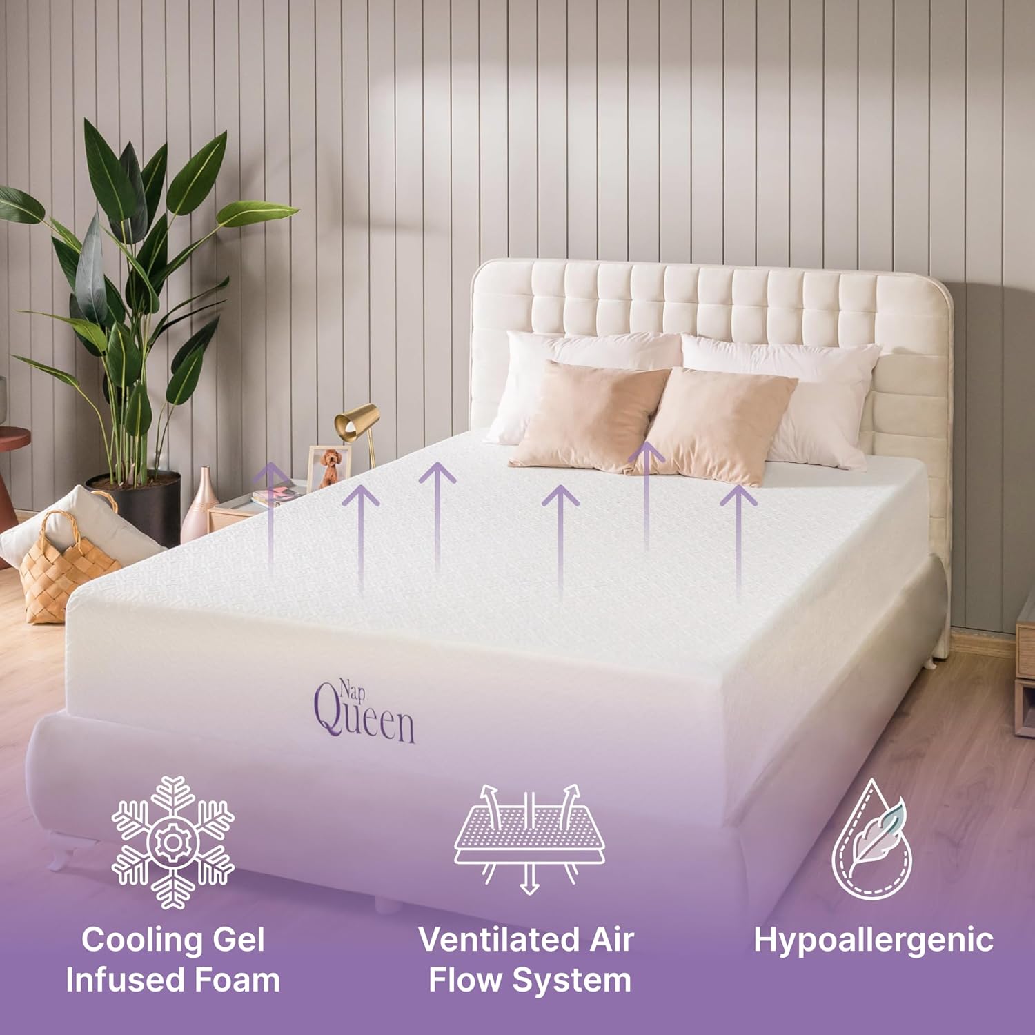 NapQueen Elizabeth Cooling Gel Memory Foam Mattress