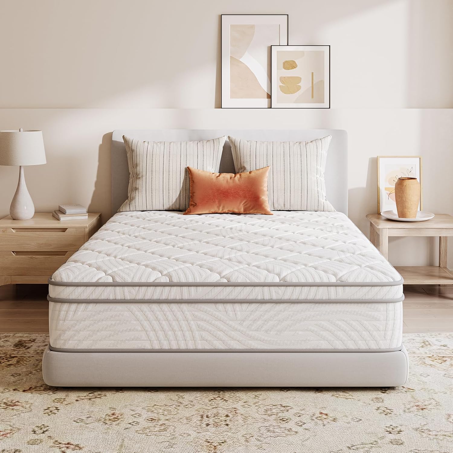 Sweetnight King Hybrid Mattress for Couples with Motion Isolation
