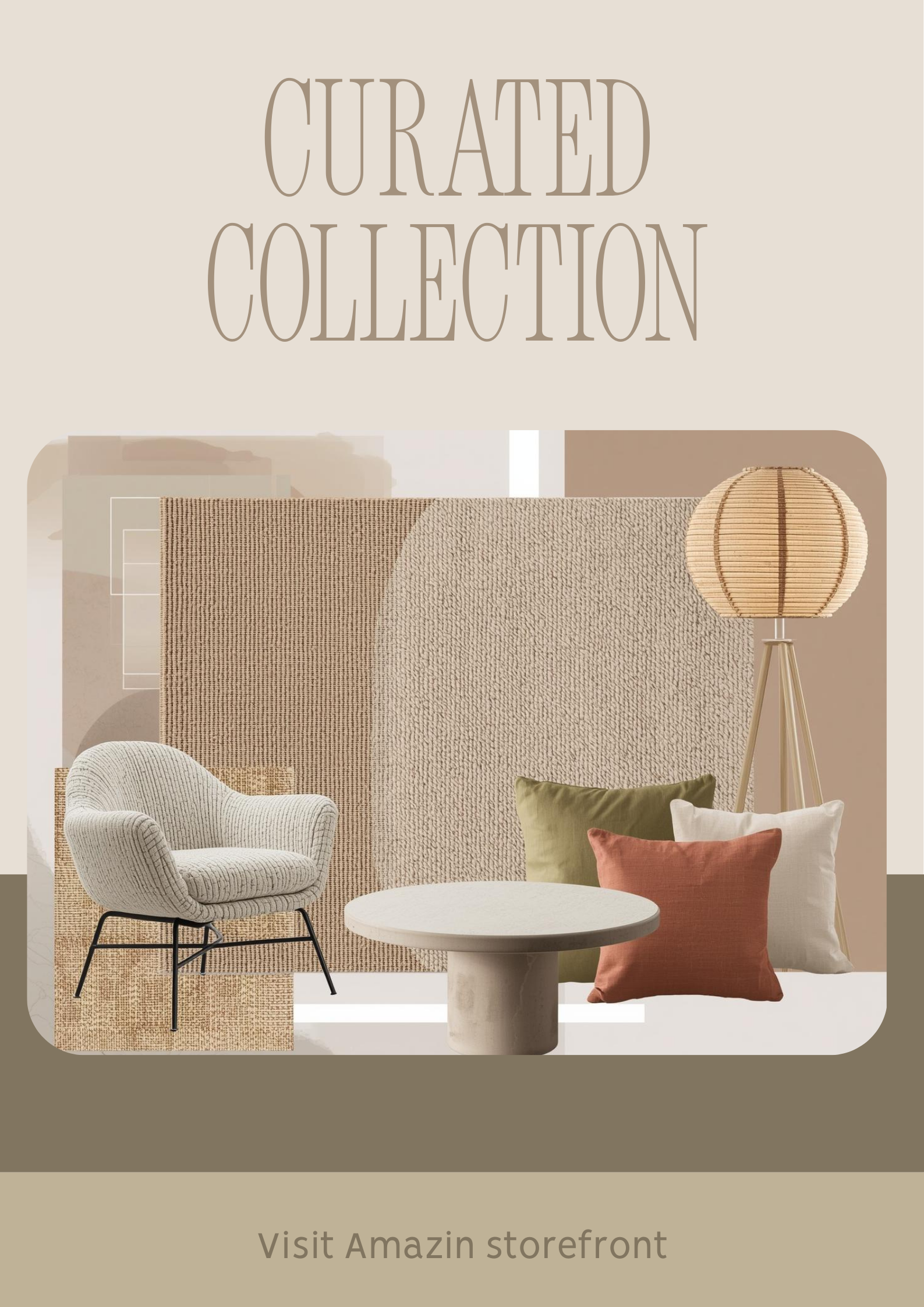 Curated collection of cozy modern living room essentials