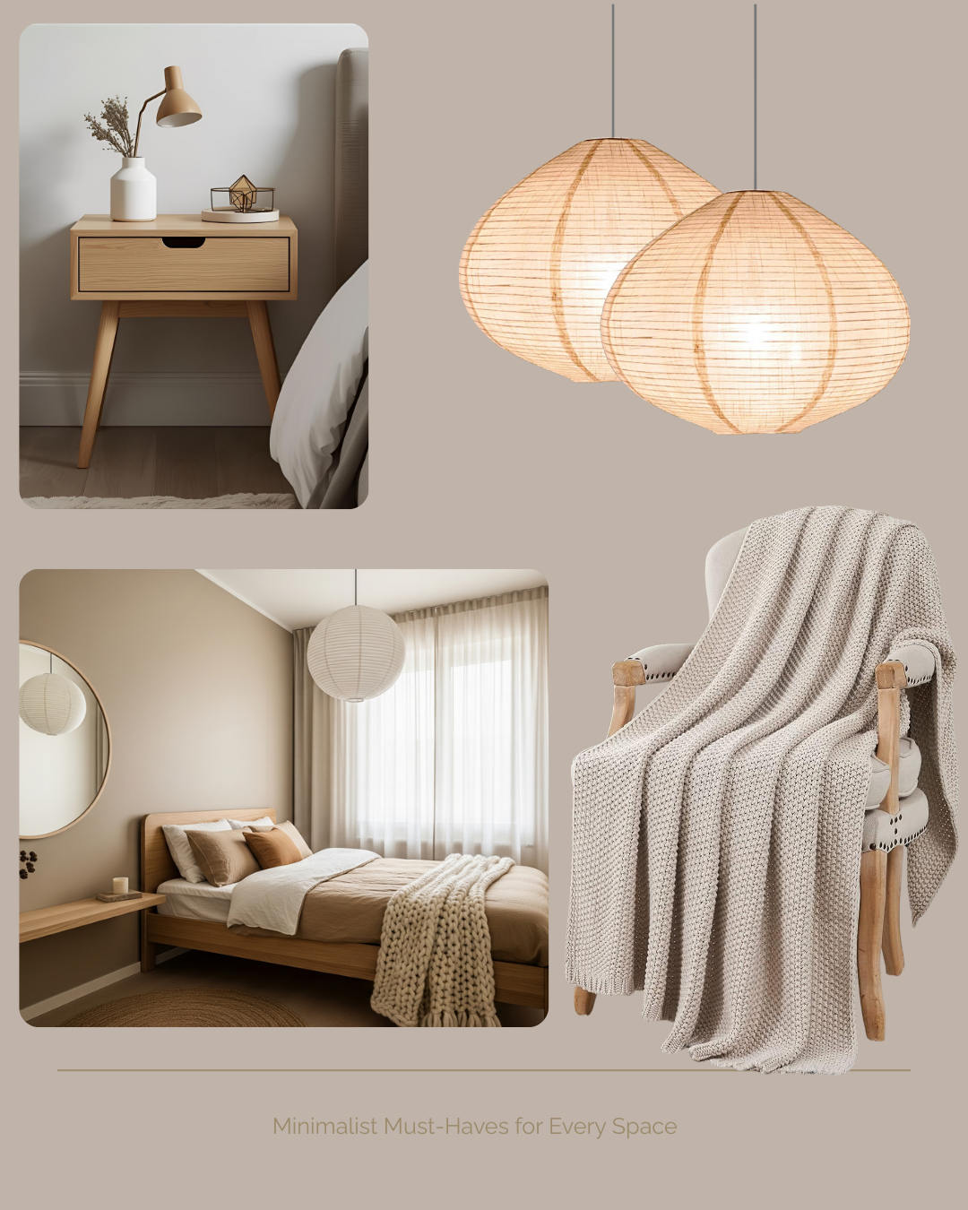 Minimalist must-have products for Scandinavian bedroom styling