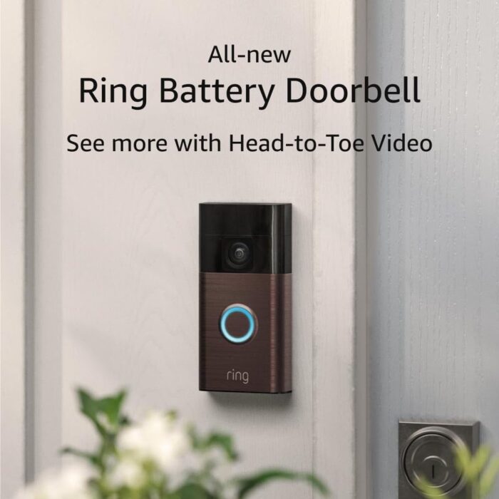 All-new Ring Battery Doorbell, Head-to-Toe Video, Live View with Two-Way Talk, and Motion Detection & Alerts